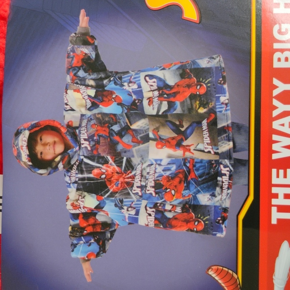 Marvel Spider-Man WAYY BIG HOODIE Over-Sized Plush Lined Kids Hoodie - OS 4-10